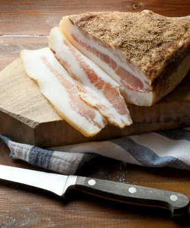 Sliced Guanciale